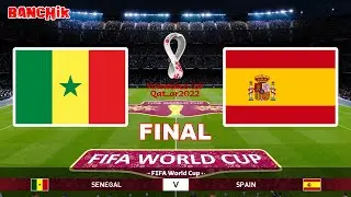 Senegal vs Spain - Final FIFA World Cup 2022 Qatar - Full Match HD - eFootball PES Gameplay