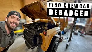 Debadging My F-750 Crew Cab Diesel Swap | F750 Crew Cab Build | Part 30 #F750 #DieselSwap #Debadging