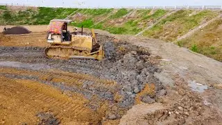 Ultimate Episode Finale​ Of Construction Filling up land Process By Land Truck with Dozer Push soil
