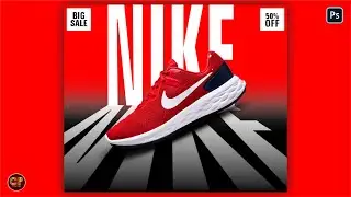 Shoes Poster Design in Photoshop | Poster Design Tutorial