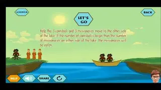 Logic 2 of River Crossing IQ Game | River Crossing Level 2 | #LogicalTest #IQTest
