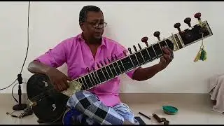 How to play Jingle Bells | sitar | chennai school of sitar | Nanganallur Jagath Eesan