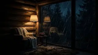 [Total Zen] Rainy Night Ambience: Cozy Cabin Interior View To Relieve All Your Stress 🌙