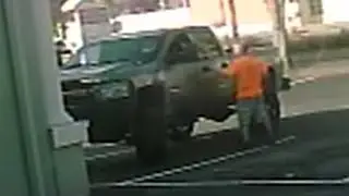 RAW: Surveillance shows triple murder suspect at salon