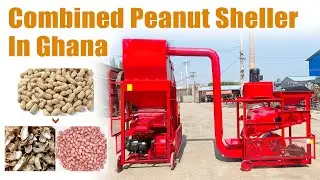 How does industrial peanut sheller work in Ghana? Peanut shelling and cleaning machine in Ghana farm