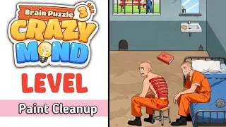 Прохождение уровня 33 &laquo;Очистка краски&raquo; в игре Brain Puzzle 3 Crazy Mind.