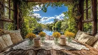 Two Cups of Tea and a Peaceful River View in a Hidden Forest Retreat