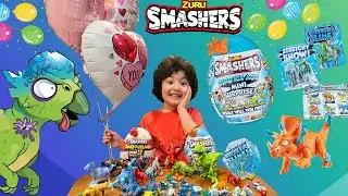 Emin unboxes Zuru Smashers Surprise Triceratops toy | Dinosaur toys, Slime and Stretchy Snow