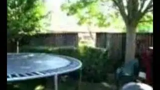 trampoline stunt gone wrong