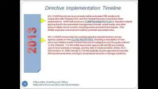 Managing Government Records Directive: General Overview - 