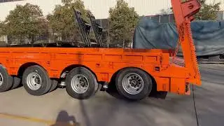 6-axle low-bed semi-trailer with air suspension and axle lift