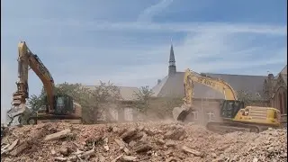 Demolition in Overijse - May 2020 - De Kock Nv/Sa - Cat 336F, Cat 336, Cat 325L & Cat 320F