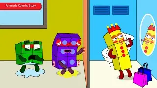 The Line of Patience! Numberblocks 8 Waits, But For How Long? | Numberblocks Fanmade Coloring Story