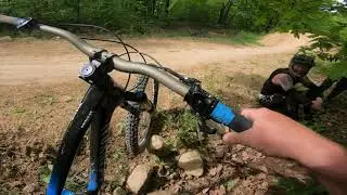 Tim's Upper Dominion crash, raw video Mountain Creek Bike Park