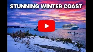 Live: Snow-Covered Fjord in Norway ❄️ | Peaceful Winter View