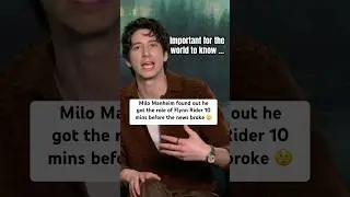 Milo Manheim finds out he got the role of Flynn Rider #milomanheim #flynnrider #rapunzel #zombies4