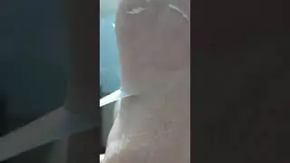 satisfying skin peeling underfoot, ASMR available. watch with caution.