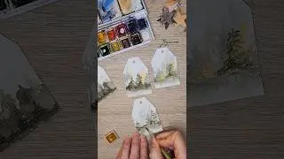 Gift tags from a failed watercolor painting