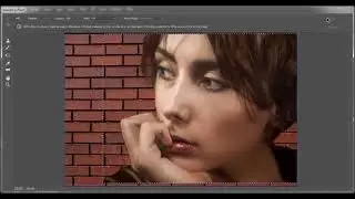 Vanishing Point Tool Tutorial _ Photoshop | model on the Brick Wall