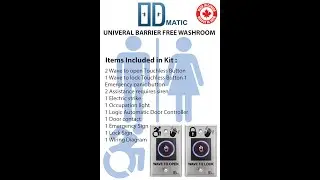 Touchless Barrier Free Universal Washroom Automatic Door with Wave to Lock and Wave to Open