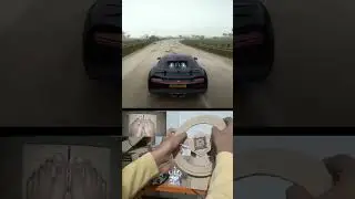 Bugatti Chiron In Heavy Rain Drag Race (Homemade Driving Simulator Setup) #viral