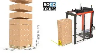 Портальный четырехосевой робот-паллетайзер PRS Soco System, Дания