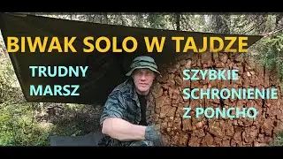 Biwak w tajdze , szybkie schronienie z poncho , wewnętrzna porażka .  Nudny film #przygoda