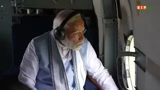PM Modi conducts an aerial survey to assess damage in areas ravaged by landslides in Wayanad