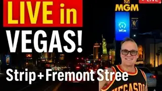 🔴Las Vegas LIVE 🚗 Fremont Street & Strip at Night &ndash; Weekend in Sin City #IRL #subscribe