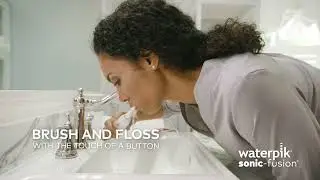 Waterpik&trade; Sonic-Fusion&trade; позволяет чистить зубы щеткой и нитью одним нажатием кнопки (0:06)