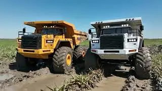 GIANT RC MINING TRUCKS RACE IN OPEN FIELD 🚚💨 | Massive 6&times;6 Off-Road Power