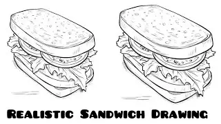 HOW TO DRAW SANDWICH 🥪 Easy food drawing tutorial #artofzakiya