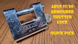Abus 92/80 Armoured Shutter Lock Quick Pick