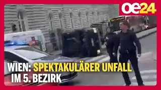 Wien: Spektakulärer Unfall im 5. Bezirk