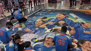 77 independence day🇮🇳. Seawood mall. World cup rangoli . #independenceday #worldcup #navimumbai 