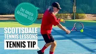 One Minute Tennis Tip - One Handed Backhand Slice