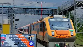 Madar Darbhanga Amrit Bharat express 19623/24 arriving Madar Junction