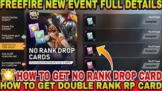 HOW TO GET DOUBLE RANK RP CARD & NO RANK DROP RP CARD IN FREEFIRE - NEW EVENT FULL DETAILS