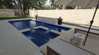 The Intrigue Pool and Spa Combo in Tahiti blue