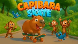 🛹 Capibara Skater 🐹 | Canción Infantil Divertida | Canciones Infantiles de Capibaras