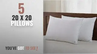 Top 10 20 X 20 Pillows [2018]: Set of 2 Hypoallergenic Down Alternative bed pillows - Hotel