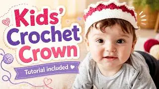 How to Crochet A Crown: Birthday / Play Crown | EASY | The Crochet Crowd