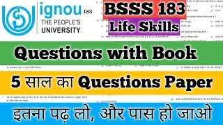 BSSS 183 Important Questions 2026 BSSS 183 Important Questions December 2025 BSSS 183 Life IGNOU 