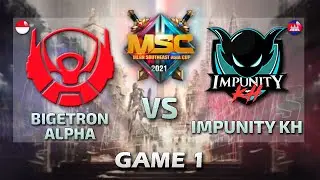 BTR vs IMPUNITY [GAME 1] [English] MSC Group Stage Phase 1 - Day 2 | MLBB Southeast Asia Cup 2021