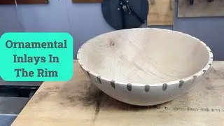 Inserting Ornamental Inlays In The Rim Of A Bowl