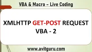 XMLHTTP GET POST REQUEST VBA   2