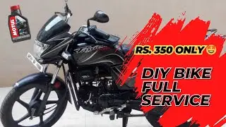 Hero Passion Pro Self Service at Home 🔧 Only Rs.350 🤩 Oil Change, Filter Cleaning, Wash #diyideas 