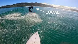 surfing the best wave in spain