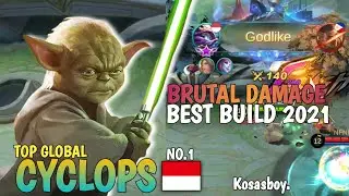 CYCLOPS BRUTAL DAMAGE BEST BUILD 2021, TOP 1 GLOBAL CYCLOPS BY Kosasboy. -MLBB