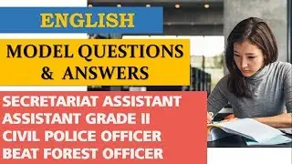Kerala PSC model questions English
